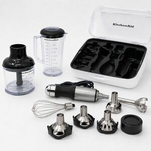 KitchenAid KHB2561CU 5-Speed  Immersion Hand Blender Contour Silver Storage Case